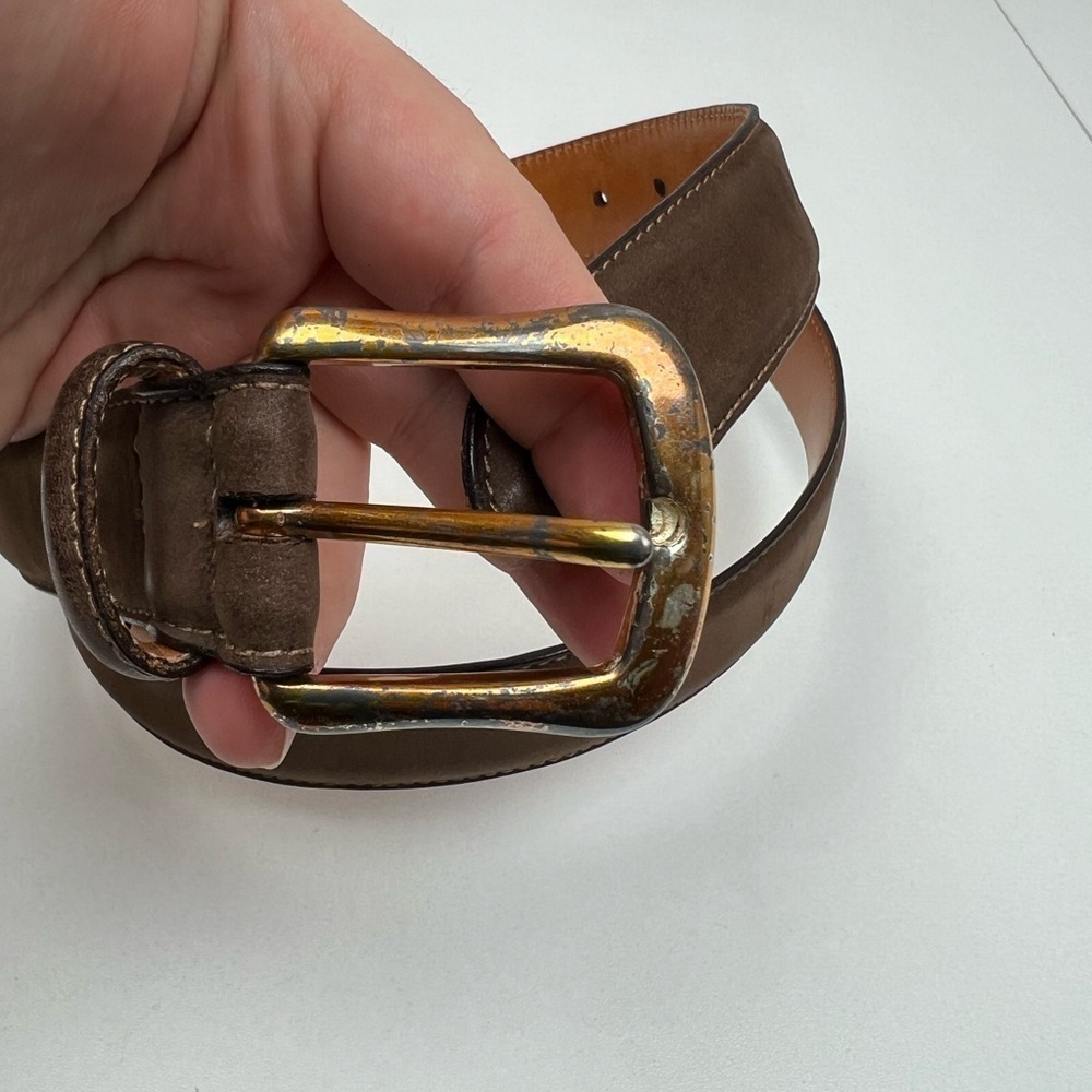 Martin Dingman Men’s Genuine Calfskin Handmade in America Solid Brass Buckle 36 - Picture 5 of 8